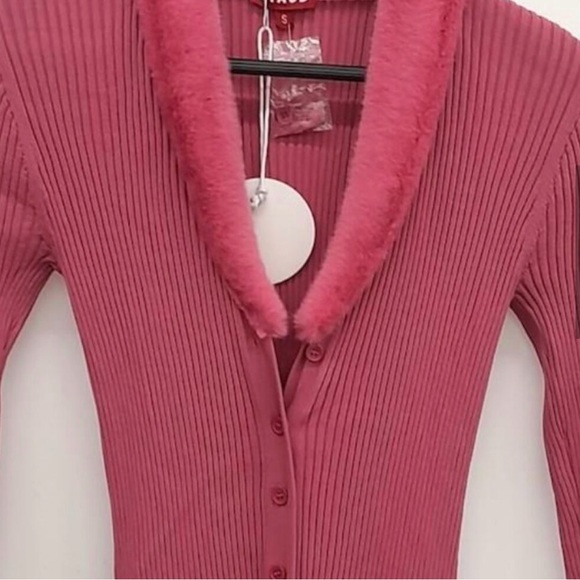 STAUD Celina Pink Ribbed Midi Maxi Dress S NWT - Faux Fur Collar 90s Y2K
Trend - Picture 6 of 7